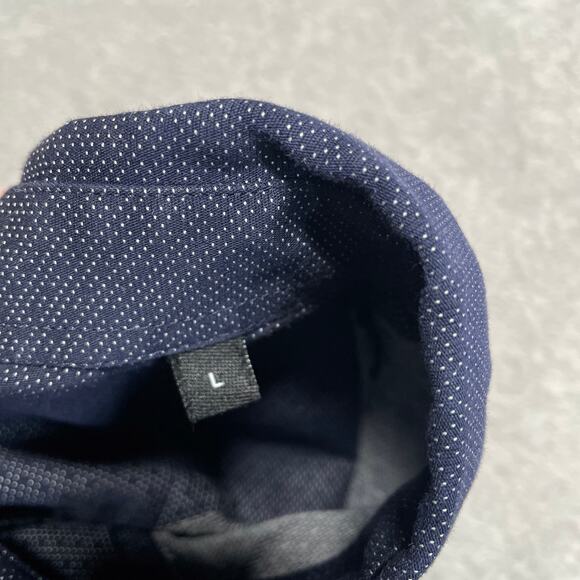 The Kooples Shirt Mens Large Blue Polka Dots Print Skull Button Smart Casual - Picture 4 of 8